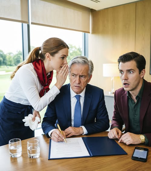 «ВАШ ПЕРЕВОДЧИК ВРЁТ», — шепнула официантка миллионеру. Сделка на миллион висела на волоске, а через минуту переводчик ПОБЕЖАЛ к выходу